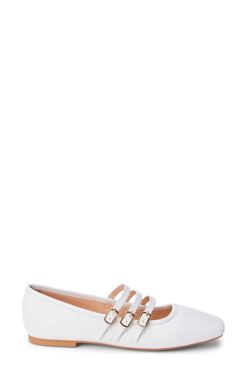 Matisse Nova Strappy Ballet Flat In White