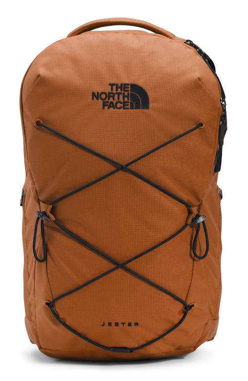 The North Face Jester Water Repellent Backpack In Leather Brown/black