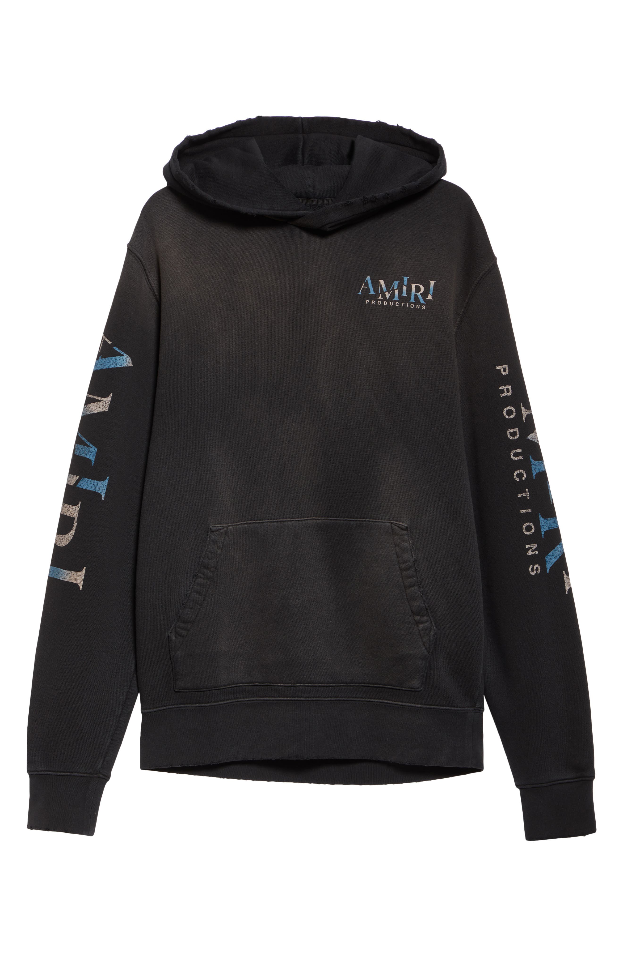 Amiri Theatre Masks Cotton Jersey Hoodie In Black