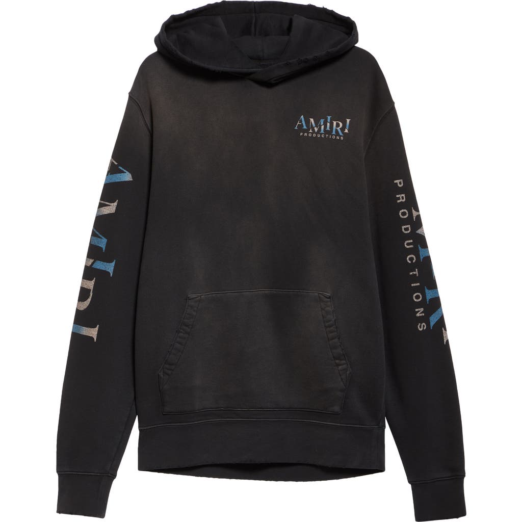 Amiri Theatre Masks Cotton Jersey Hoodie In Black