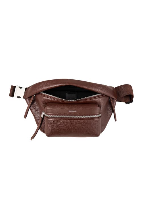 Shop Sandro Belt Bag In Black Brown