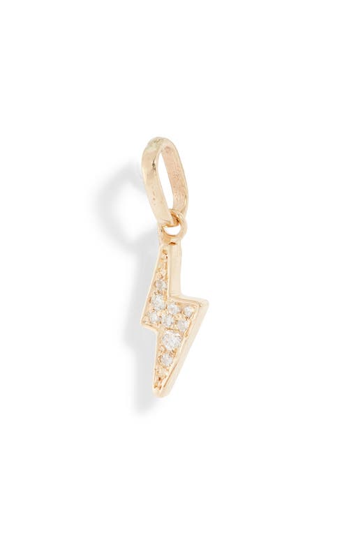 Anzie Lightning Bolt Charm In Gold