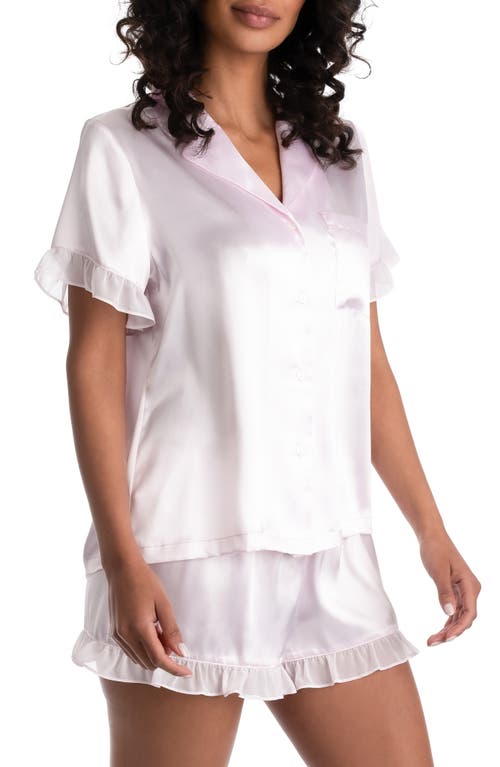 In Bloom By Jonquil Alice Ruffle Trim Short Pajamas In Pale Pink