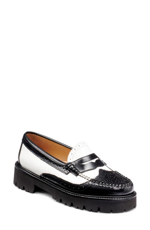 G. H.BASS Whitney Weejuns Brogue Penny Loafer Black Multi at Nordstrom,