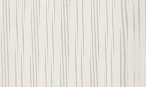 Vince Plus Stripe Sculpted Silk-blend Shirt In Off White