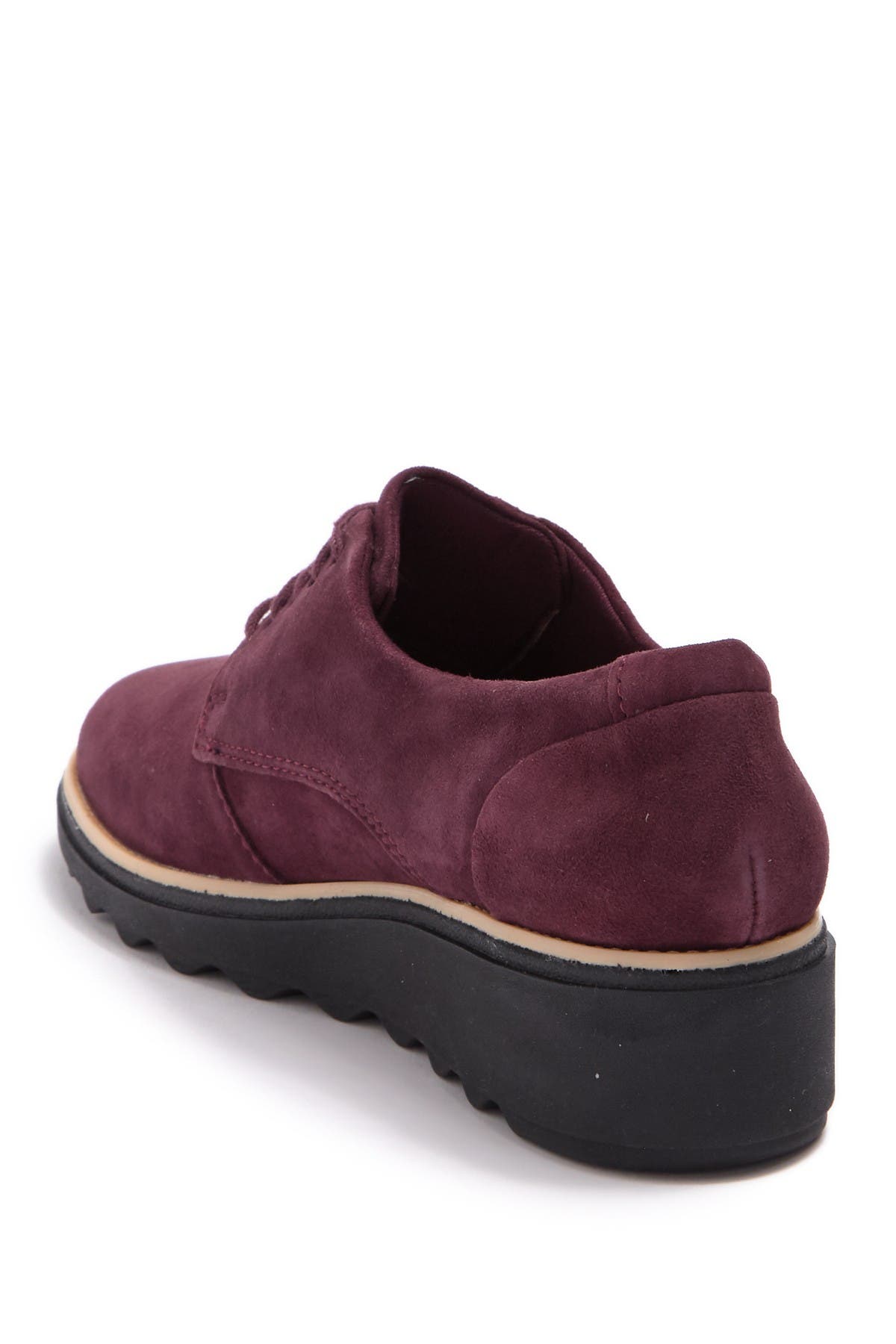 clarks sharon noel suede wedge derby