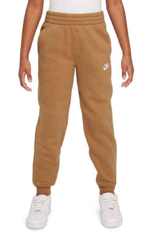 Shop Nike Kids' Club Fleece Joggers In Flax/white