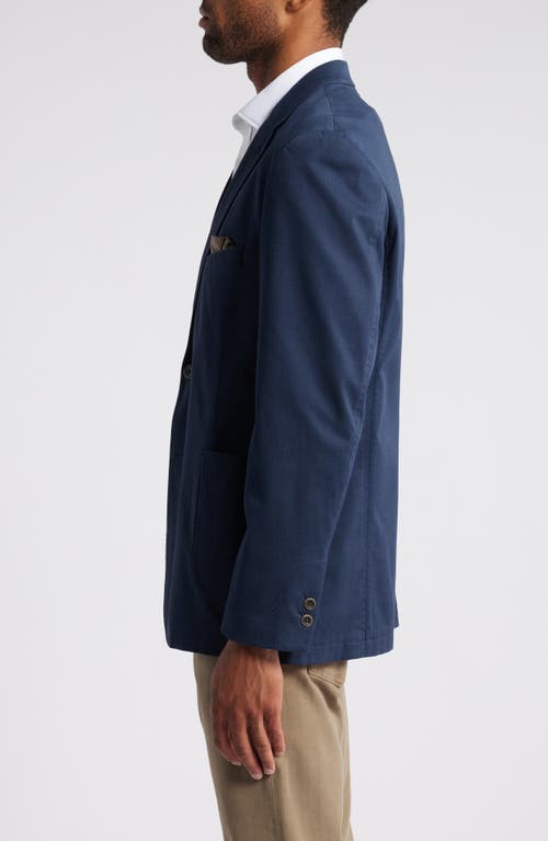 Shop Johnston & Murphy Washed Stretch Cotton Sport Coat In Navy