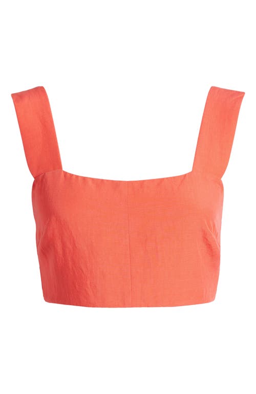 Sophie Rue Lena Square Neck Crop Tank in Coral Orange at Nordstrom, Size X-Small