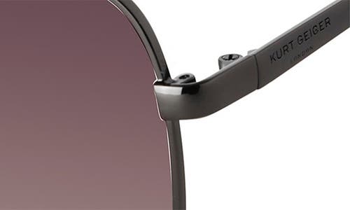 Kurt Geiger London 61mm Gradient Navigator Sunglasses In Dark Ruth/mauve Gradient