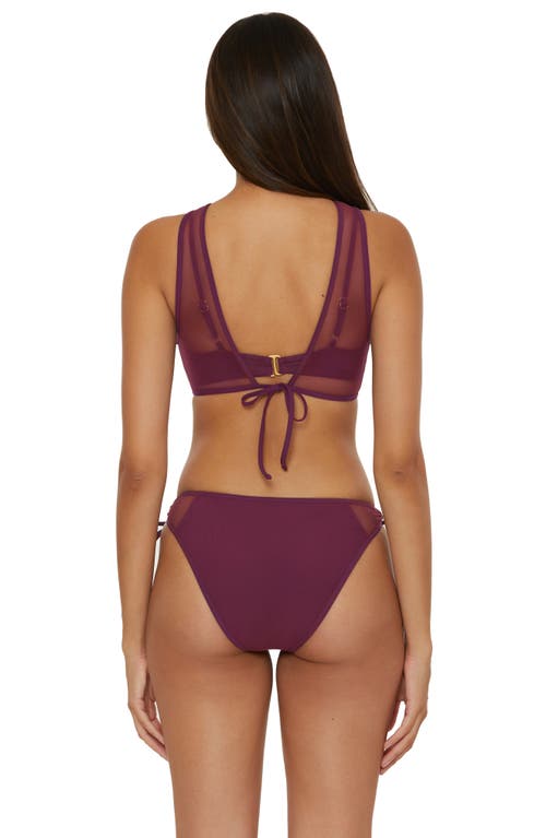 Becca Muse Layered Multifit Bikini Top In Aubergine