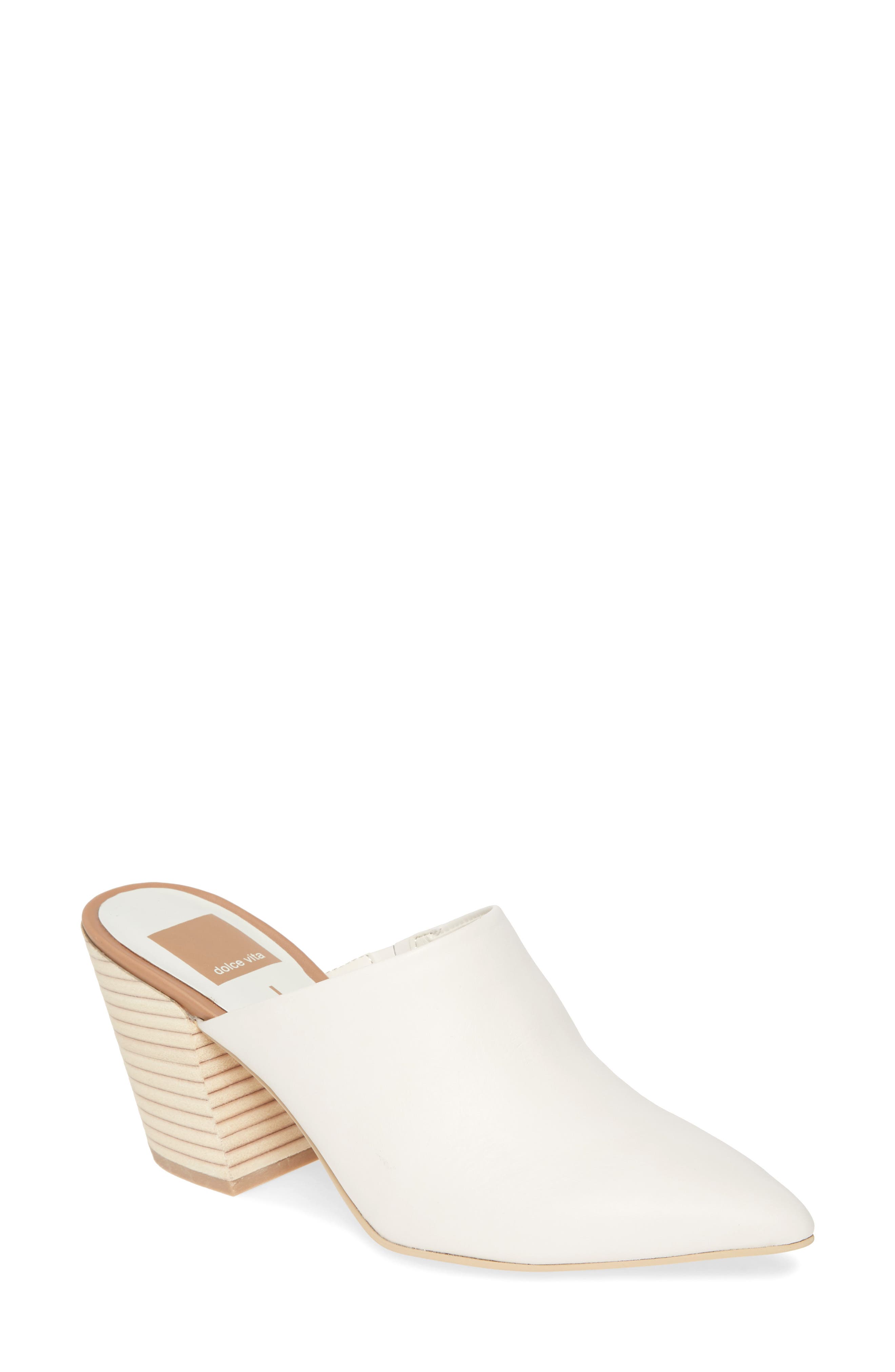 Dolce Vita Angela Pointy Toe Mule, White