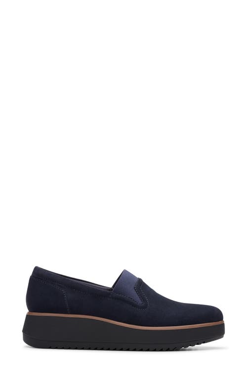 Clarks ® Zylah Sky Platform Loafer In Navy Suede