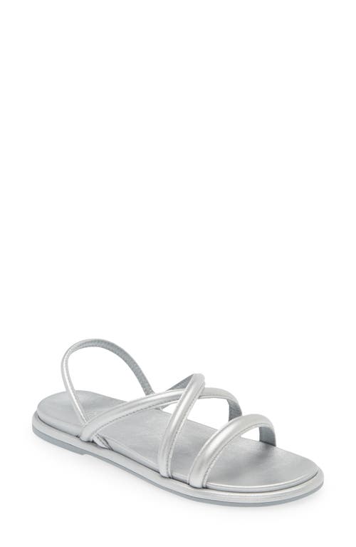 Shop Olukai Tiare Slingback Sandal In Silver/silver