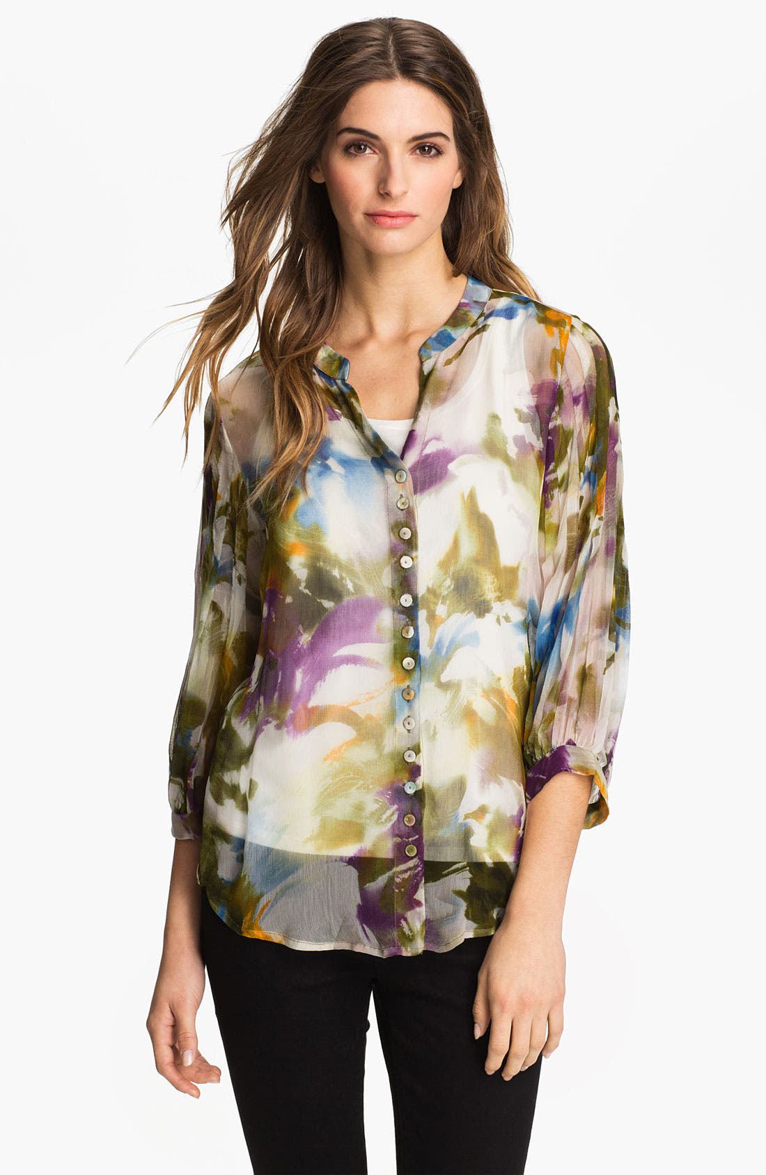 Casual Studio Sheer VNeck Blouse (Nordstrom Exclusive) Nordstrom