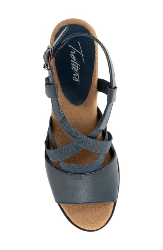 Shop Trotters Meadow Ankle Strap Sandal In Navy