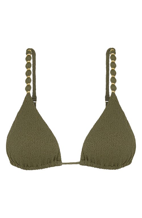 ViX Swimwear Firenze Bead Strap Triangle Bikini Top Green at Nordstrom,