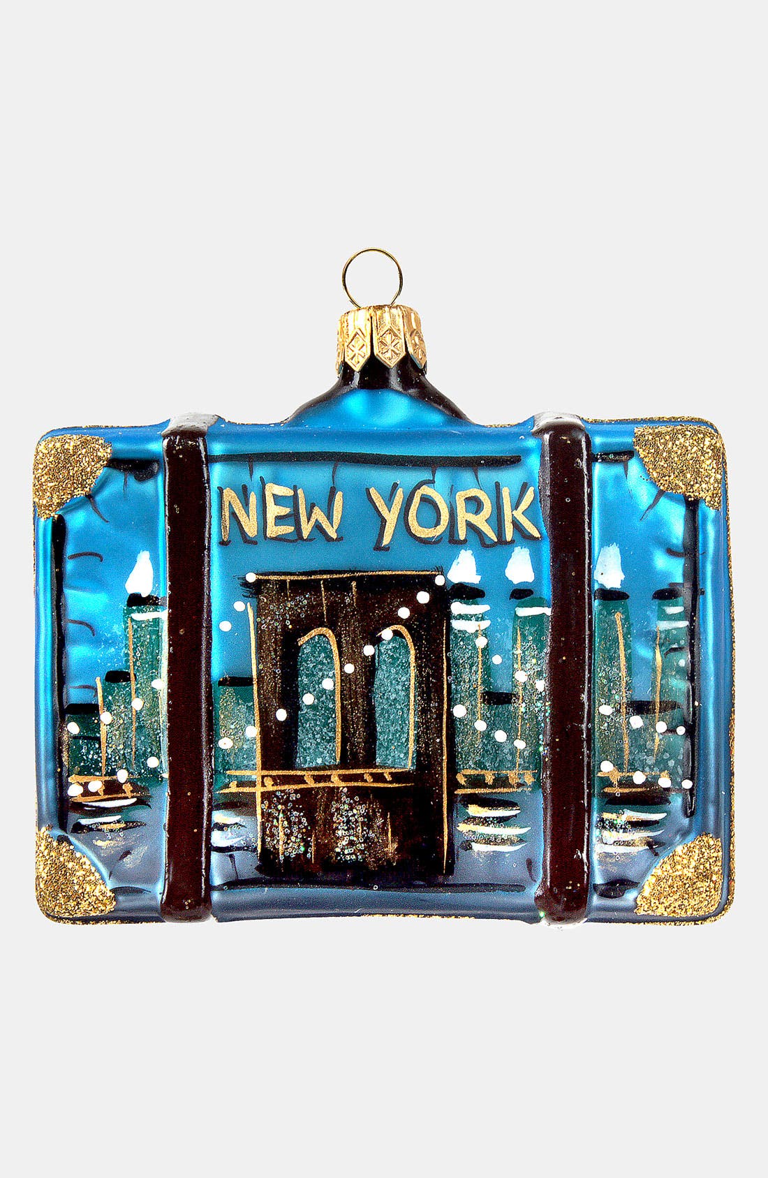 Nordstrom at Home 'New York' Glass Suitcase Ornament Nordstrom