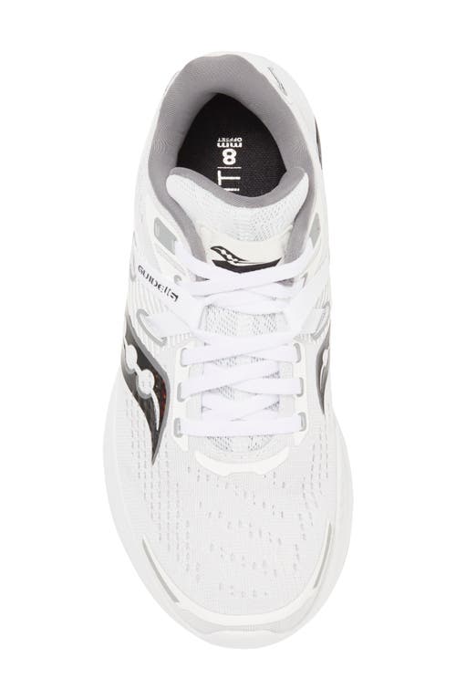 Shop Saucony Guide 6 Running Shoe In White/black