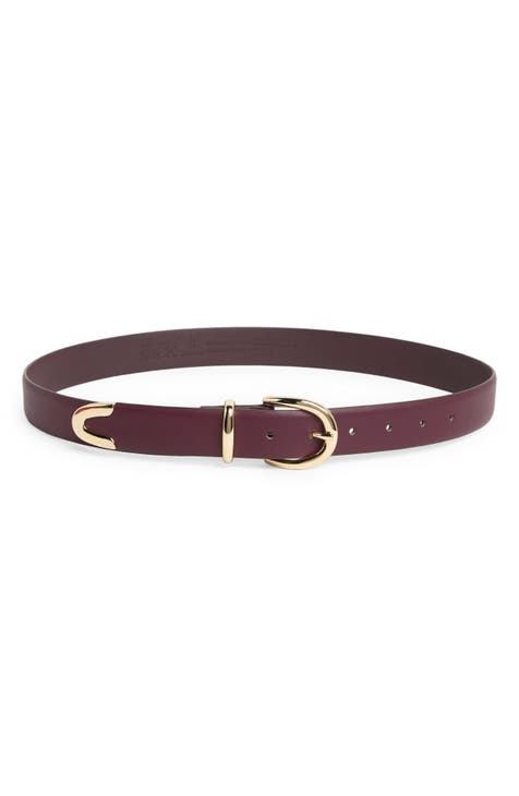 Women's Black Leather Belt w Large Leather Clad Buckle for Nordstrom - Ruby  Lane