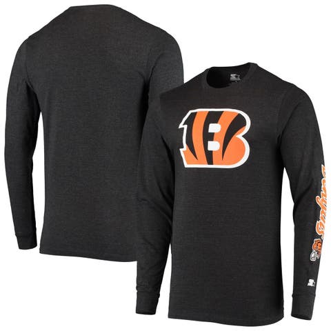 Women's Starter Black Cincinnati Bengals Rally Lace-Up 3/4 Sleeve T-Shirt