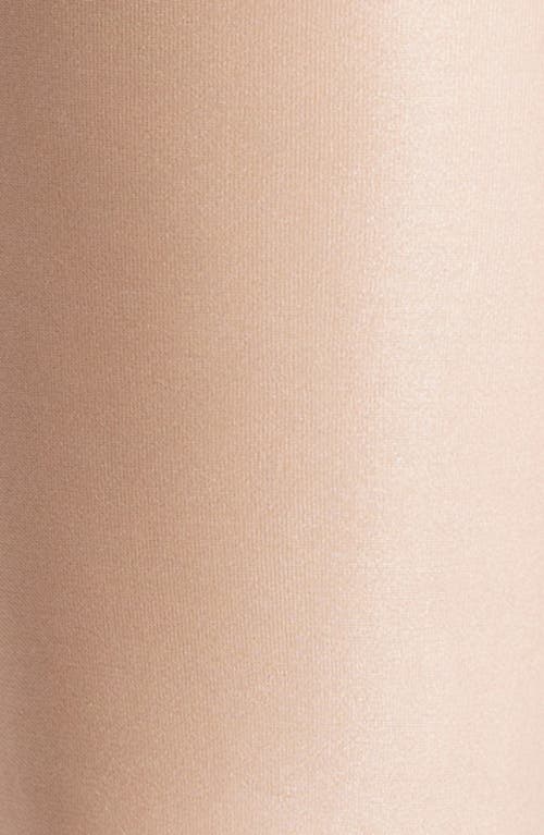 Shop High Heel Jungle Liquid Metal High Waist Tights In Beige