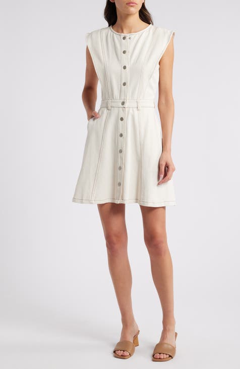 Beige denim dress hotsell