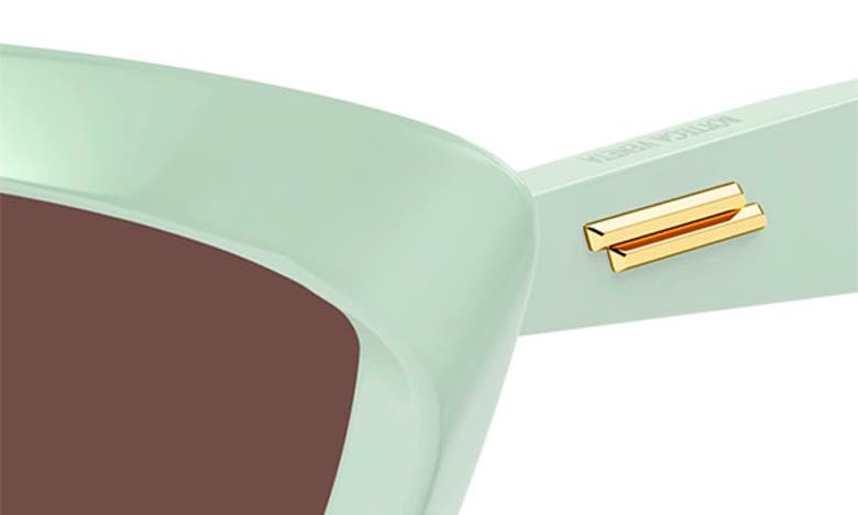 Shop Bottega Veneta 53mm Rectangular Sunglasses In Green