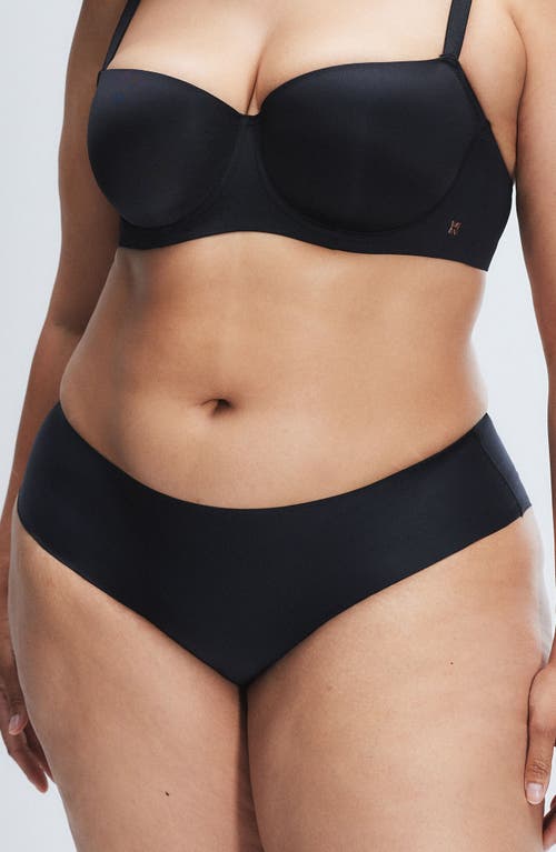 Savage X Fenty Microfiber No-show Hipster Briefs In Black Caviar
