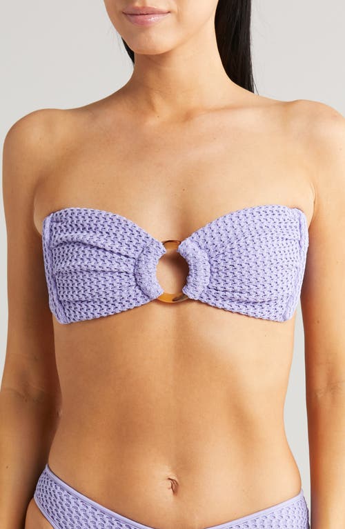 Tori Bandeau Bikini Top in Lavendar Crochet