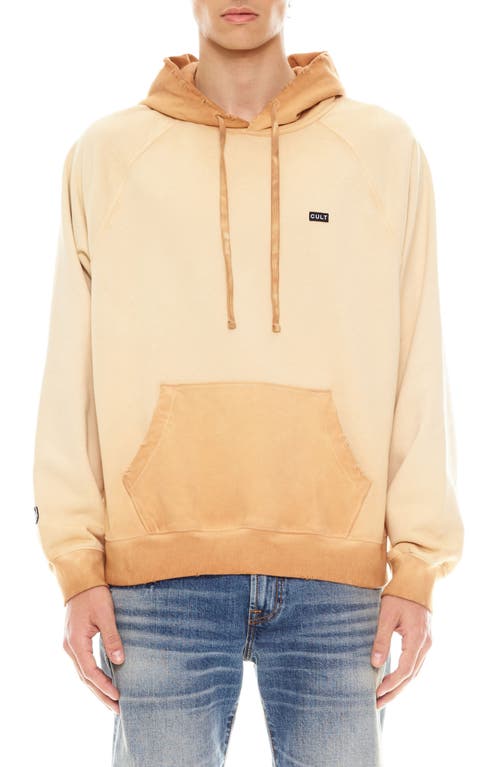 Cult Of Individuality Distressed Two-tone Hoodie In Vintage Rust