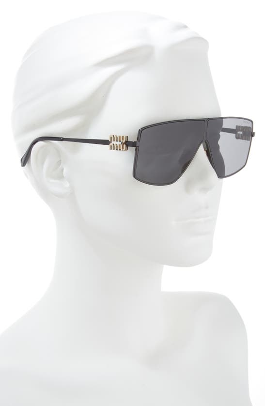 Shop Miu Miu 69mm Oversize Shield Sunglasses In Black