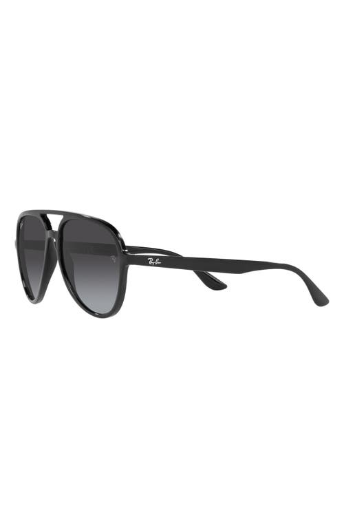 Ray Ban Ray-ban 57mm Gradient Aviator Sunglasses In Black/grey Gradient