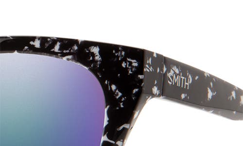 Shop Smith Era 55mm Chromapop™ Polarized Cat Eye Sunglasses In Black Marble/violet Mirror