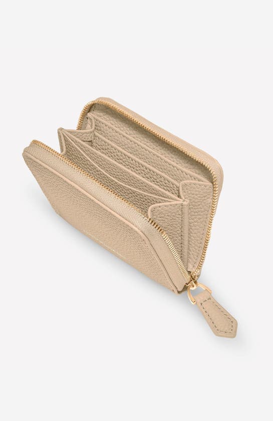 Shop Maison De Sabre Maison De Sabré Small Leather Zipped Wallet In Saharan Nude