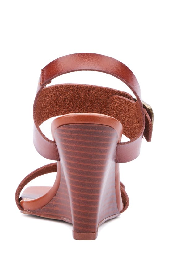 New York And Company Velma Wedge Sandal In Brown