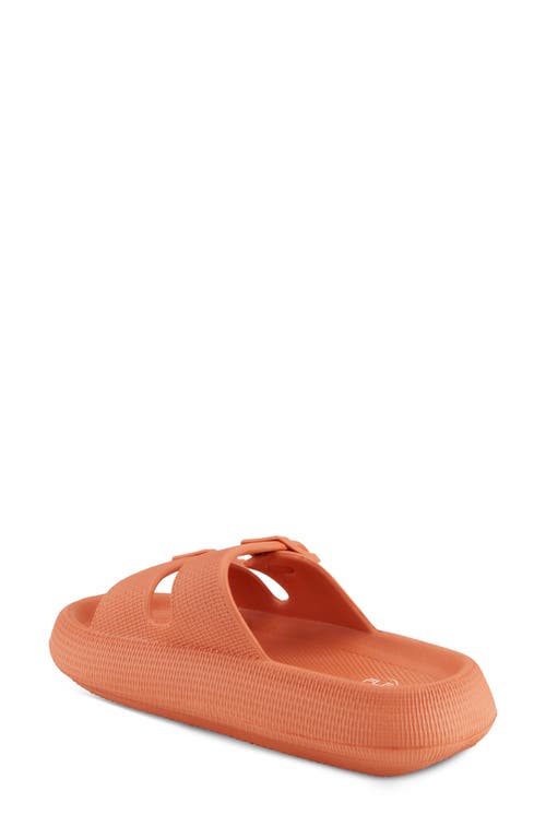 Flexus By Spring Step Bubbles Waterproof Slide Sandal In Orange