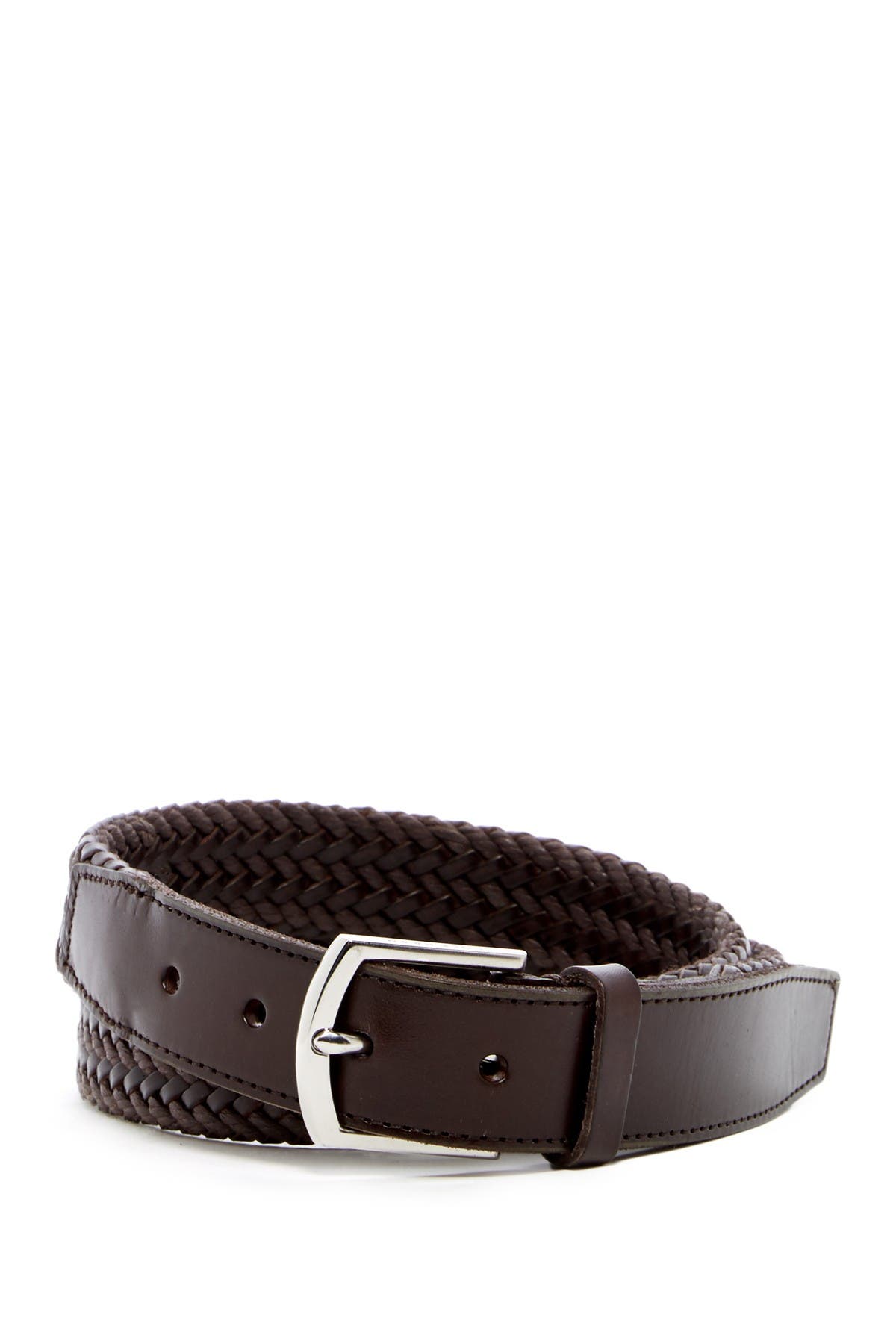cole haan braided leather belt