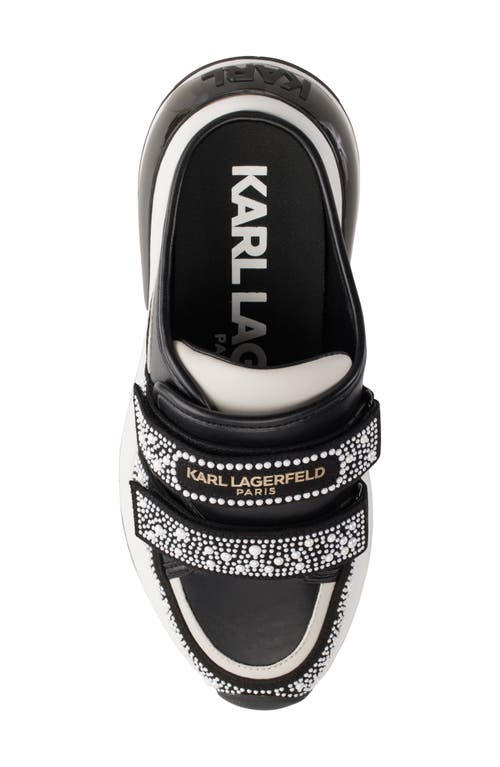 KARL LAGERFELD KARL LAGERFELD PARIS DEVORA EMBELLISHED SNEAKER MULE