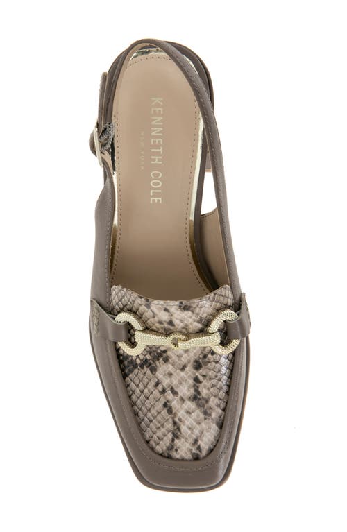 Kenneth Cole Elina Slingback Bit Loafer Pump In Shitake Leather