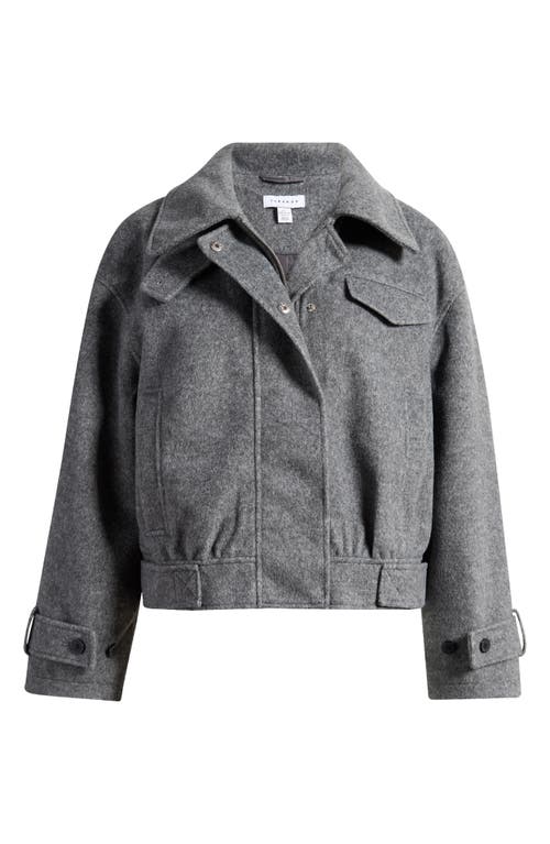 Shop Topshop Brushed Jacket In Grey