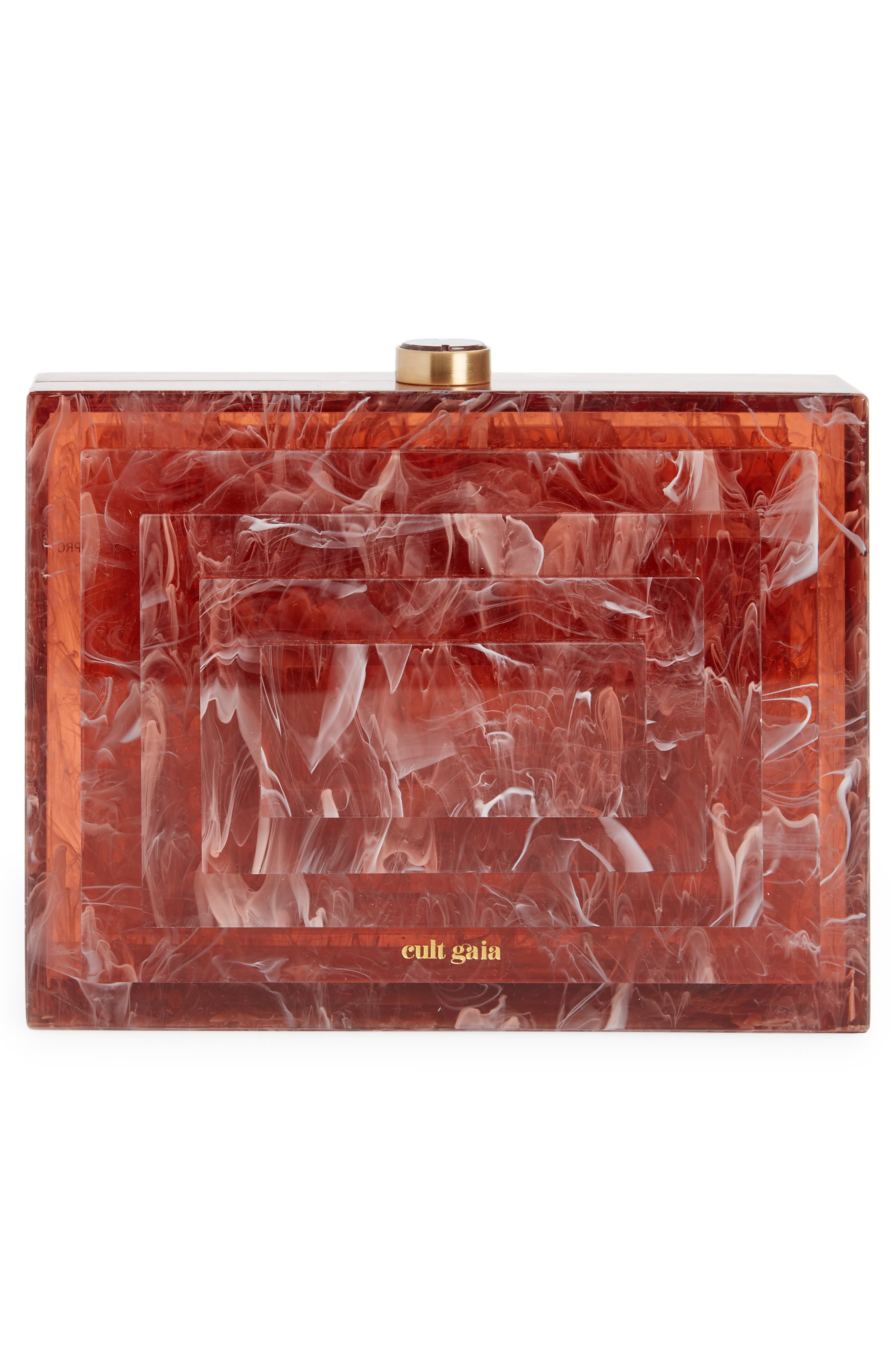 cult gaia logan acrylic clutch