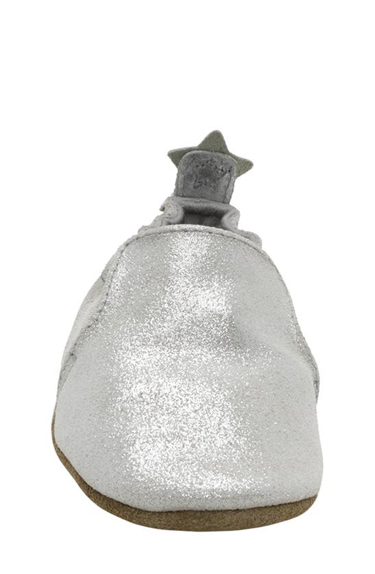 Robeez Shimmer Crib Shoe In Silver