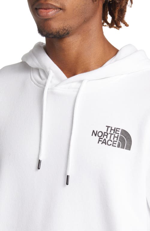 Shop The North Face Never Stop Exploring Box Logo Graphic Hoodie In Tnf White/tnf Black