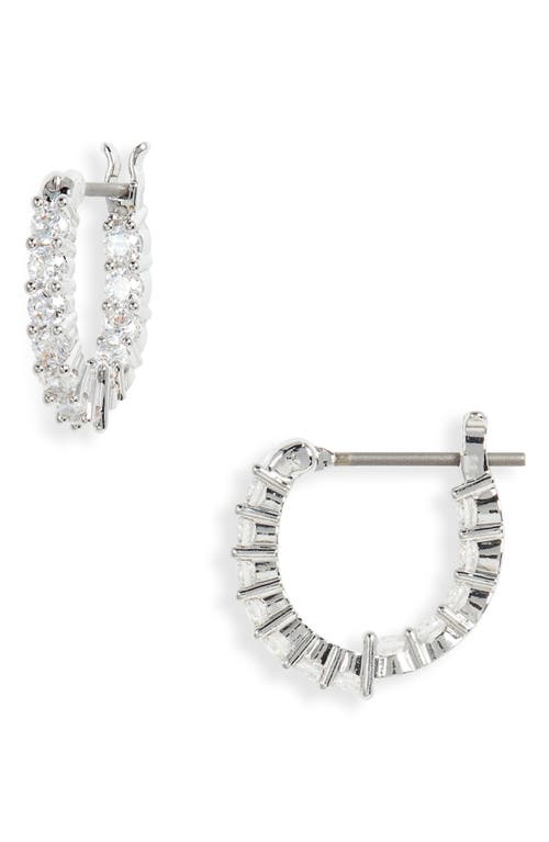Swarovski Vittore Crystal Mini Hoop Earrings in White at Nordstrom