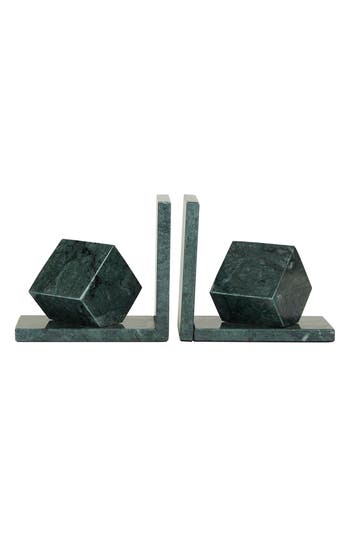 Vivian Lune Home Marble Bookends In Green