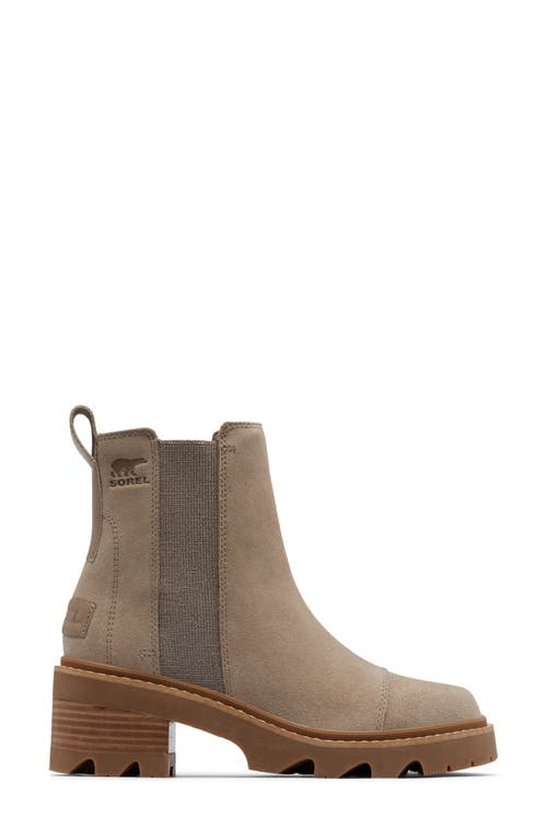 Shop Sorel Joan Now Waterproof Chelsea Boot In Omega Taupe/gum 2