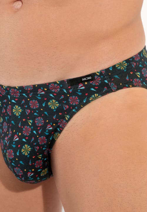 Shop Hom Menorca Comfort Micro Brief In Black Print