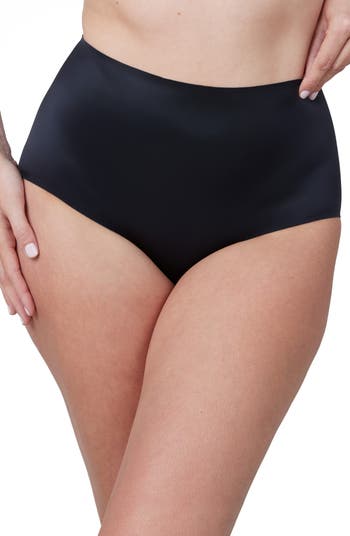Ladies Firm Control High Waisted Briefs With Satin Panel by
