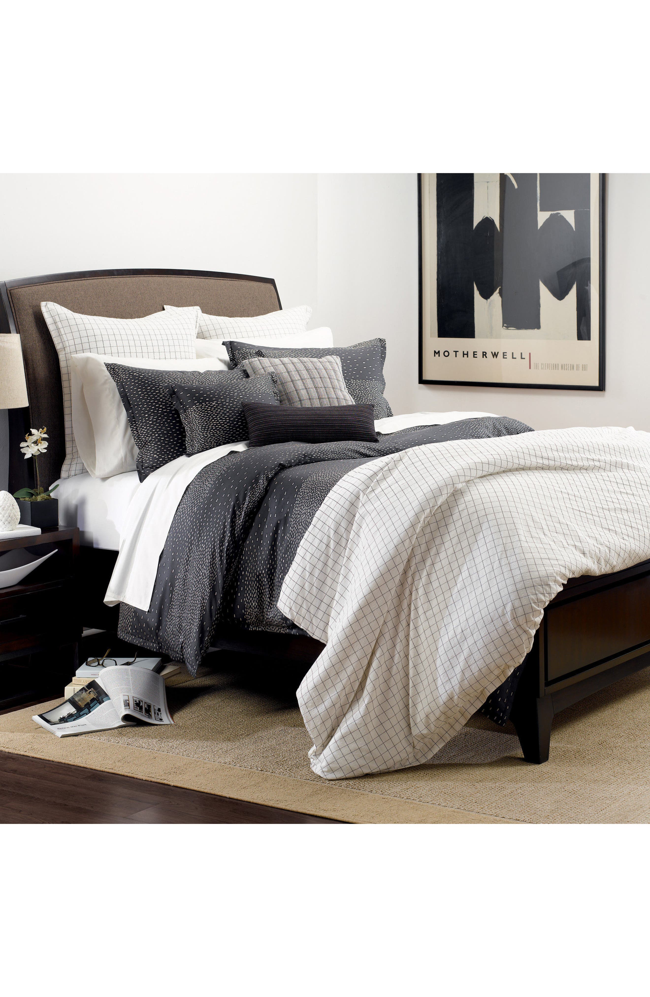 Portico Cambridge Square Organic Cotton Duvet Cover Nordstrom